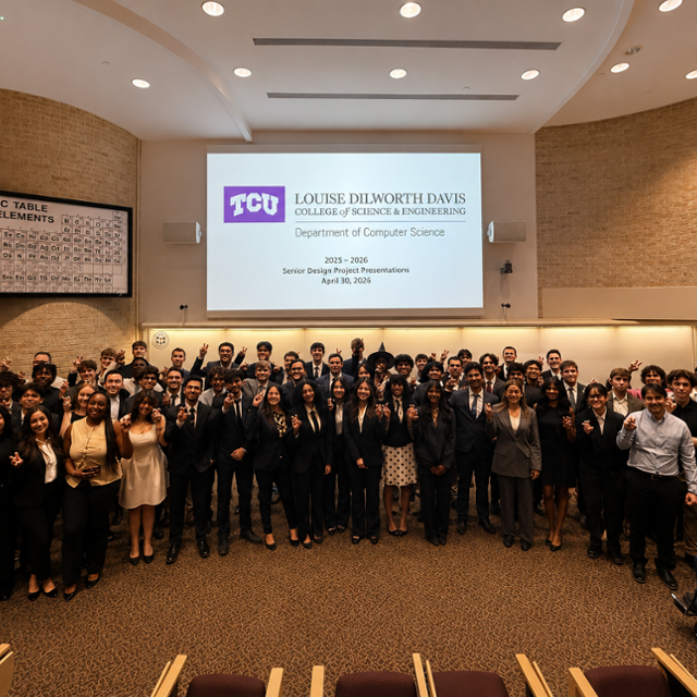Class of 2026 at the senior design final presentation